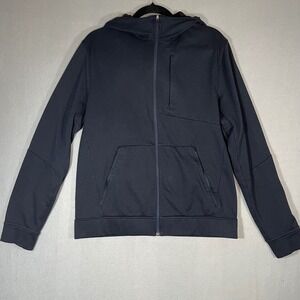 Lululemon Mens Full Zip Hoodie Jacket Navy blue Athletic Activewear Black Size M